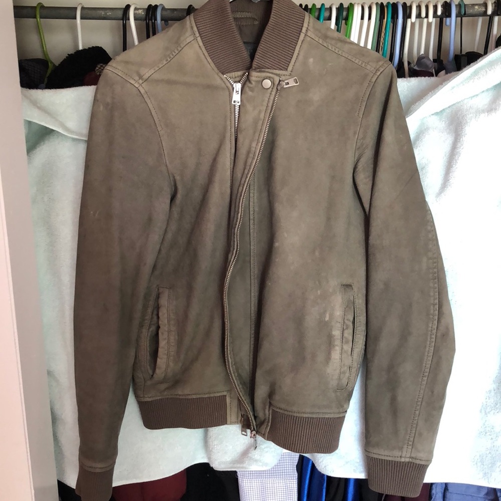 All saints leather bomber